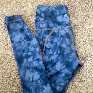Athleta Blue Marble Leggings
